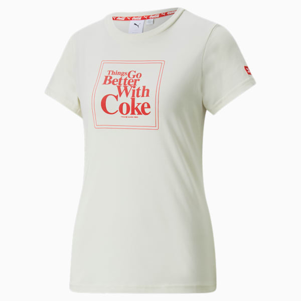 T-shirt graphique PUMA x COCA-COLA Femme, Ivory Glow, extralarge